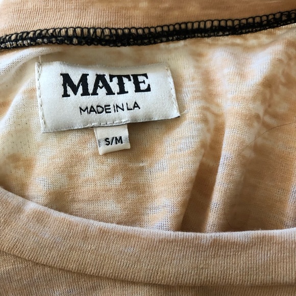 Size S/M Mate the Label Worn Mustard Tee - Picture 4 of 4